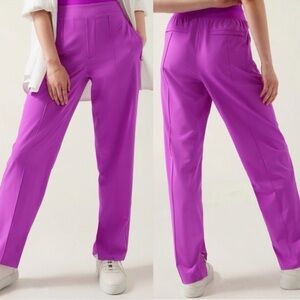 Athleta Brooklyn Heights Stretch Tech Pants Tall Vienna Slim purple Sz 10